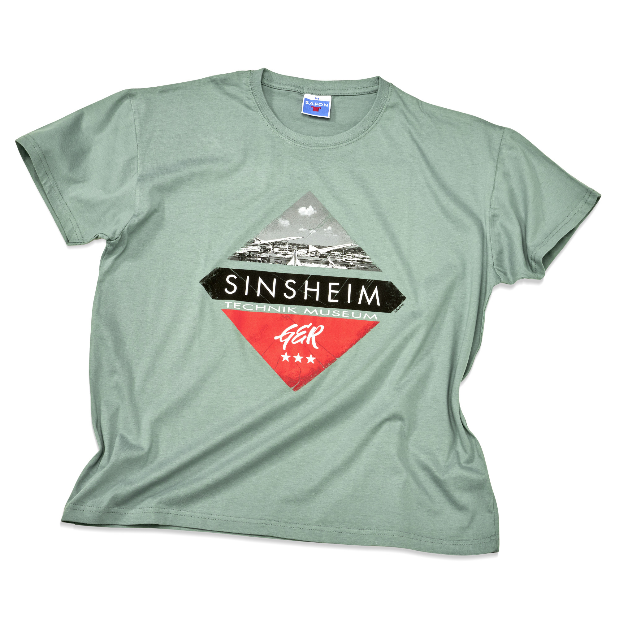 T-Shirt grün - Museum Sinsheim 