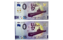 0-Euro Souvenirschein Technik Museum Sinsheim Speyer - U-Boot 17 Klasse 206 A