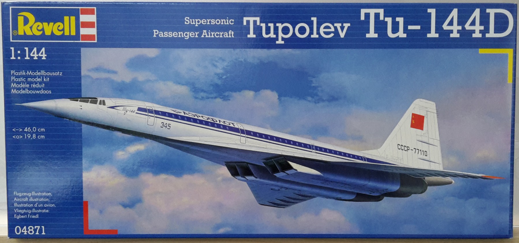 REVELL® 04871 1:144 Supersonic Passenger Aircraft Tupolev Tu-144D NEU OVP 
