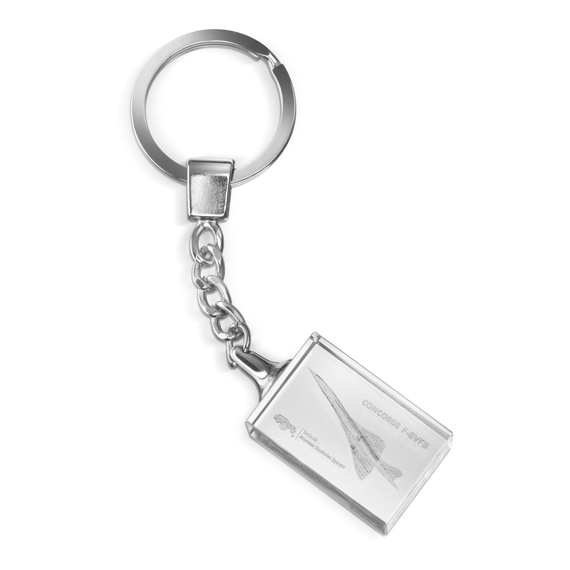 Crystal block key ring - Concorde & Buran